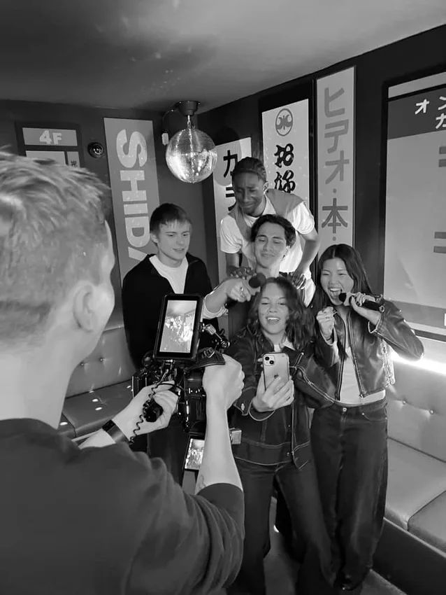 Crew and talent in the studio